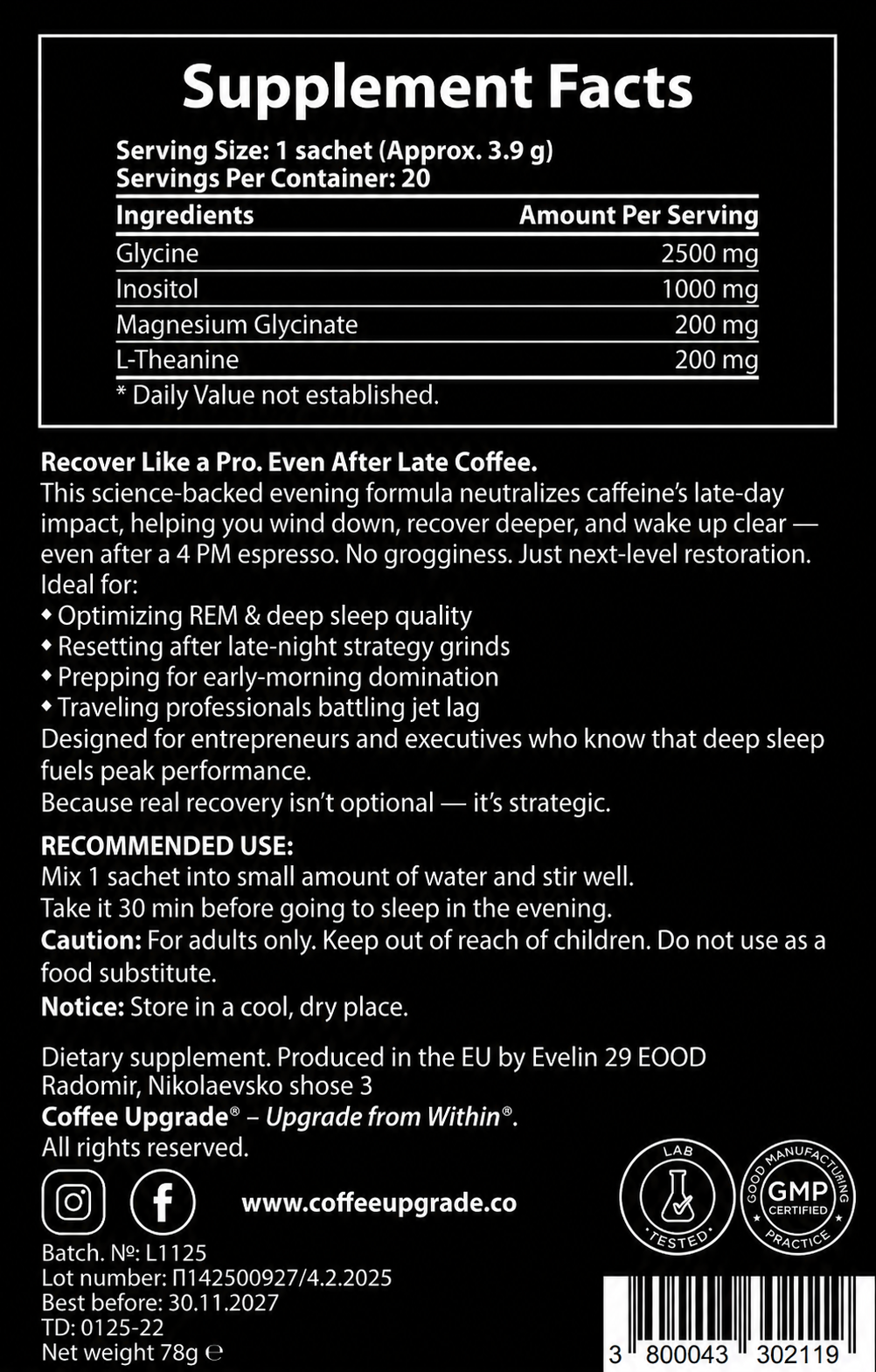 Coffee Upgrade - SLEEP